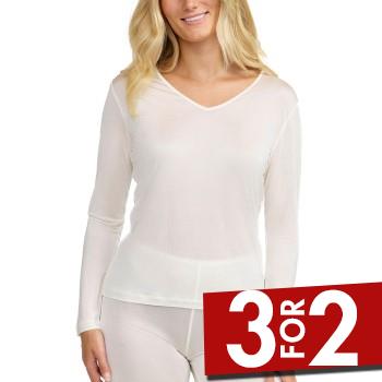 Se Damella Silk Long Sleeve Elfenben silke Medium Dame ved Timarco