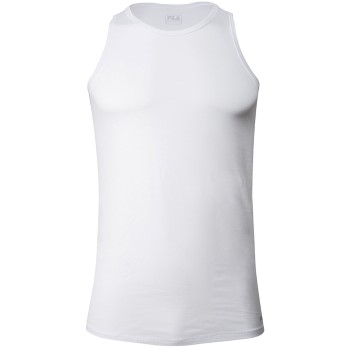 Se FILA Round Neck Tank Top Hvid bomuld X-Large Herre ved Timarco