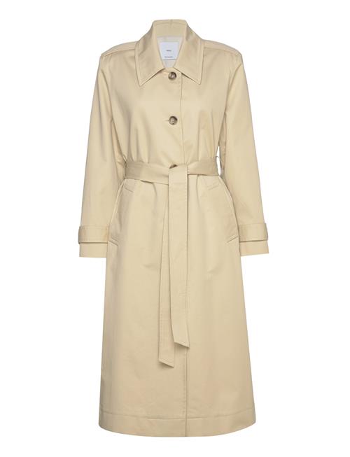 Mango Cotton Trench Coat With Shirt Collar Mango Beige