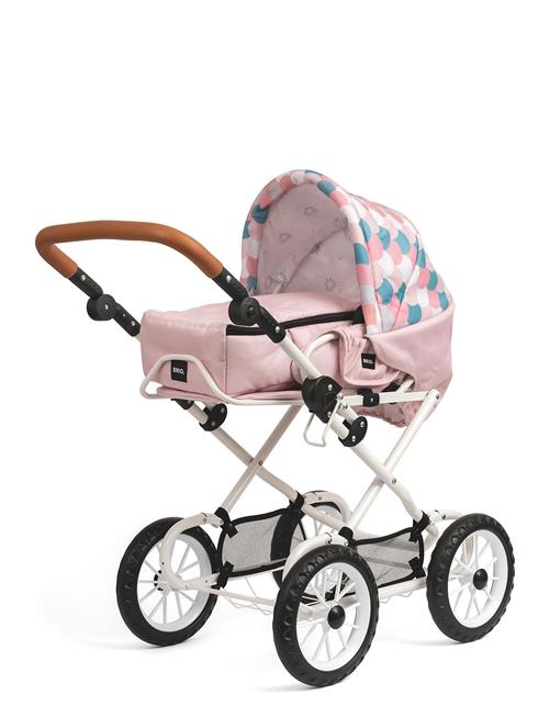 Brio Kombi Dukkevogn, Dråbemønster, Pink BRIO Patterned