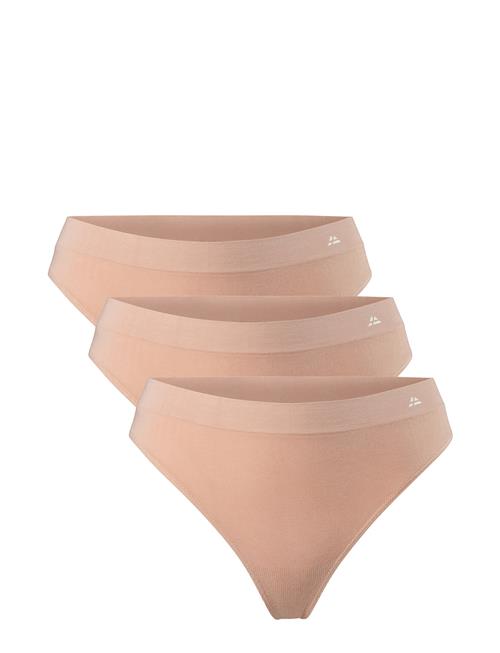 Women's Bamboo Thong 3-Pack Danish Endurance Beige