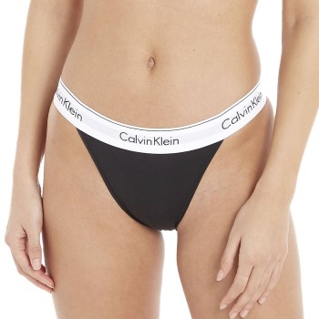 Calvin Klein Trusser Modern Cotton Tanga Panty Sort Large Dame