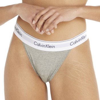 Calvin Klein Trusser Modern Cotton Tanga Panty Gråmelerad Small Dame