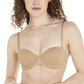 Calvin Klein Bh Strapless Lined Bra Beige A 75 Dame