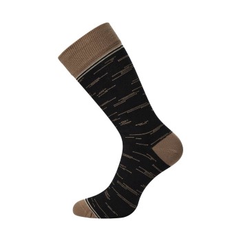 JBS Strømper Patterned Cotton Socks Sort/brun Str 40/47 Herre