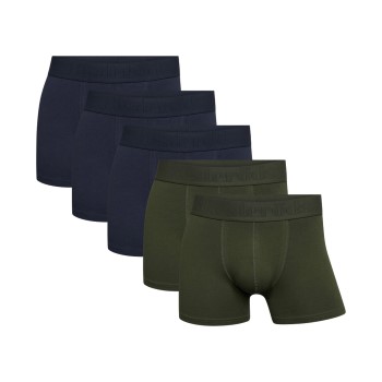 Resteröds 5P Organic Cotton Boxer Blå/Grøn økologisk bomuld Medium Herre