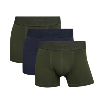 Resteröds 3P Organic Cotton Boxer Regular Leg Blå/Grøn økologisk bomuld Small Herre