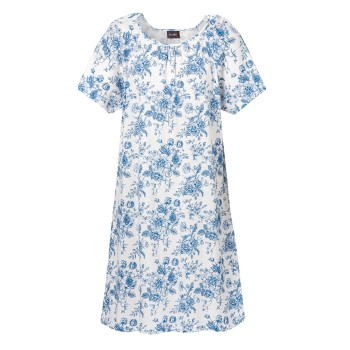 Trofé Trofe Roses Short Sleeves Nightdress Blå Mønster bomuld Small Dame