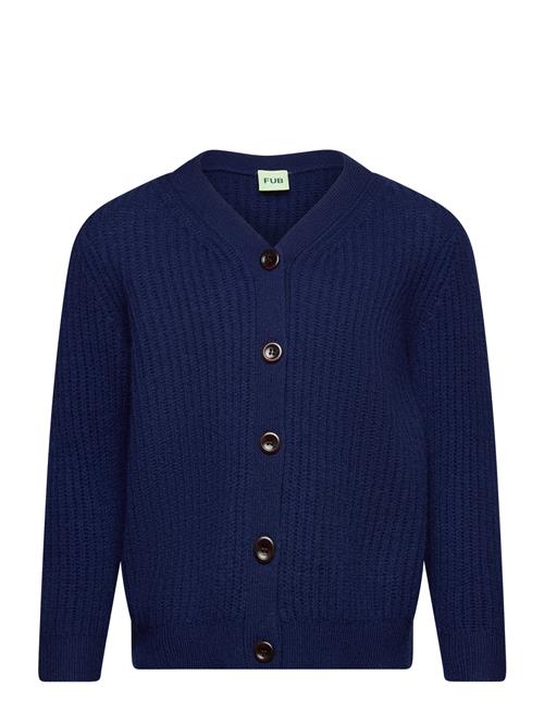 Se FUB Lambswool Cardigan FUB Blue ved Booztlet