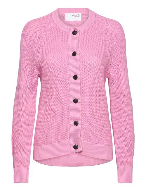 Slflola Ls Knit Cardigan Selected Pink