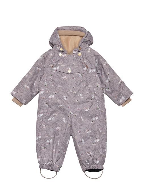 MINI A TURE Wistang Printed Fleece Lined Snowsuit. Grs MINI A TURE Purple