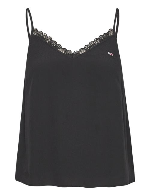 Tommy Jeans Tjw Essential Lace Strappy Top Tommy Jeans Black