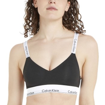 Calvin Klein Bh Modern Cotton Light Lined Bralette Sort Small Dame