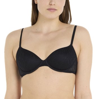 Calvin Klein Bh Sheer Marquisette Demi T-shirt Bra Sort polyamid A 70 Dame