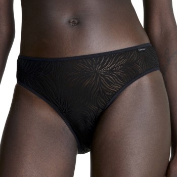 Calvin Klein Trusser Sheer Marquisette Lace Bikini Briefs Sort polyamid Small Dame