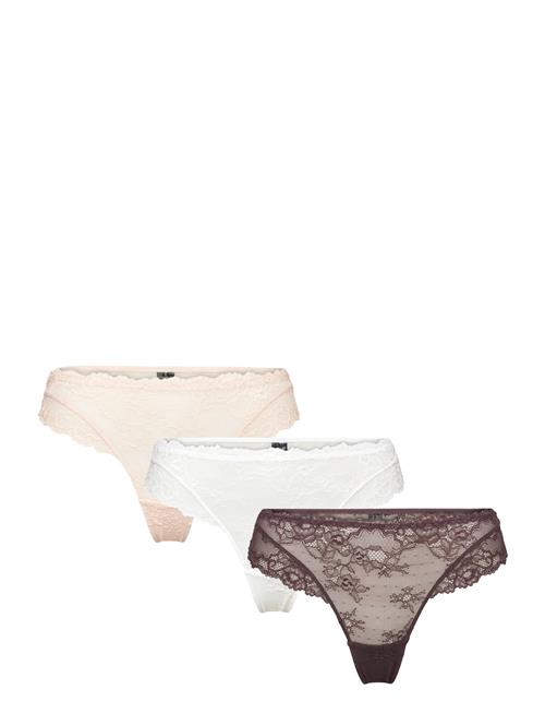 Missya Lace String 3-Pack Missya Brown