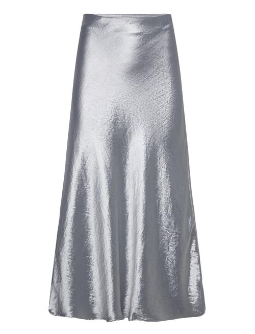 Selected Femme Slfsilva-Lena Hw Midi Skirt B Selected Femme Silver