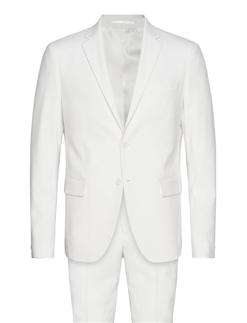 Lindbergh Plain Mens Suit - Normal Lenght Lindbergh White