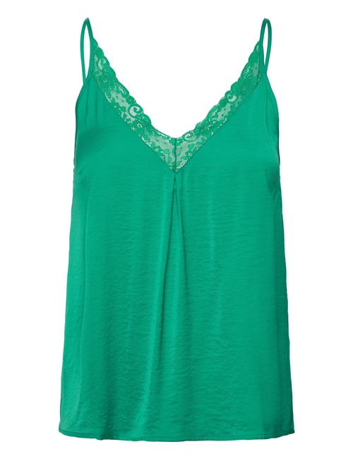 Vila Vicava V-Neck Lace Singlet- Noos Vila Green