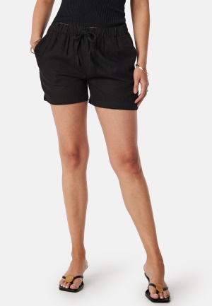 ONLY Onlcaro Linen Pull-Up Shorts Black S