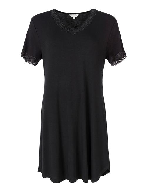 Lady Avenue Silk Jersey - Nightgown W.sleeve Lady Avenue Black