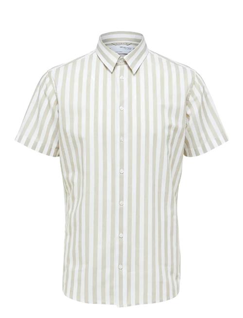 Slhregnew-Linen Shirt Ss Classic W Selected Cream