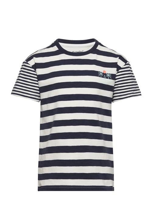 Se Minymo T-Shirt Ss Y/D Minymo Navy ved Booztlet