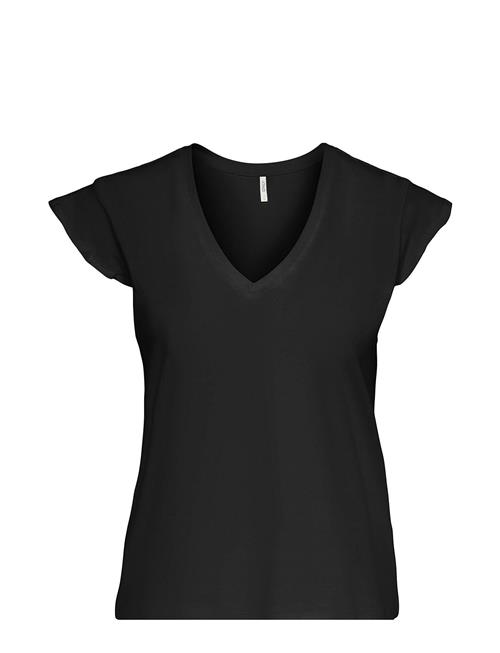 Se ONLY Onlmay Life S/S Frill V-Neck Top Box Jrs ONLY Black ved Booztlet