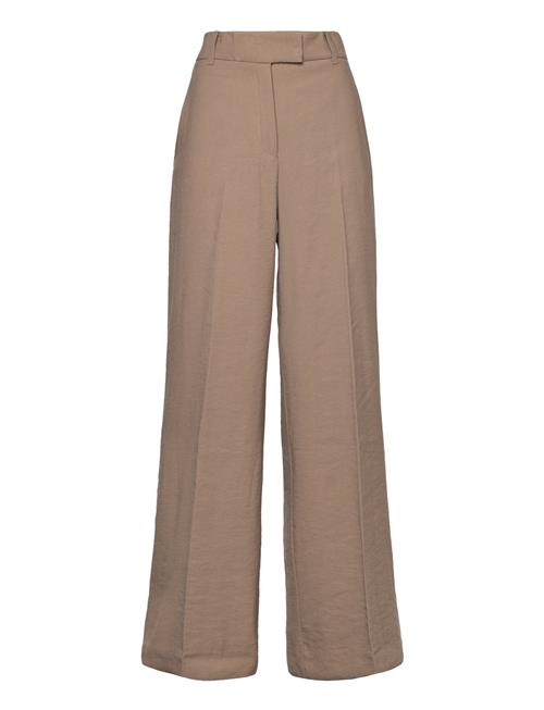 Mango Low-Waist Wideleg Trousers Mango Brown