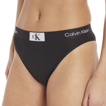 Calvin Klein Trusser CK96 High Waisted Brazilian Briefs Sort bomuld Small Dame