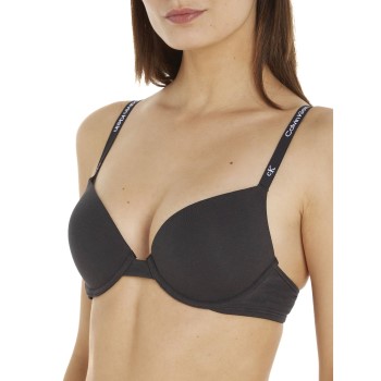 Calvin Klein Bh CK96 Plunge Push-Up Bra Sort bomuld A 75 Dame