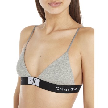 Calvin Klein Bh CK96 Triangle Bra Grå bomuld Large Dame