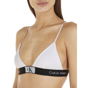 Calvin Klein Bh CK96 Triangle Bra Hvid bomuld Small Dame