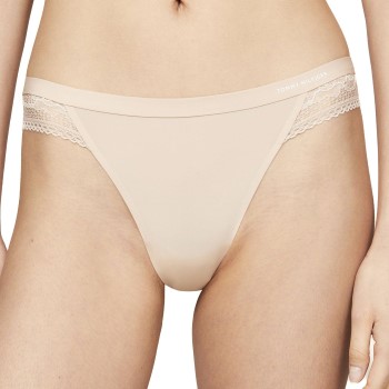 Tommy Hilfiger Trusser Lace Trim Logo Thong Hud Large Dame