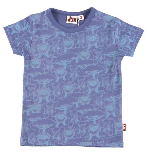 Se DYR-Cph T-shirt - Dyrgrowl - Grey Marine Savanne ved KidsWorld