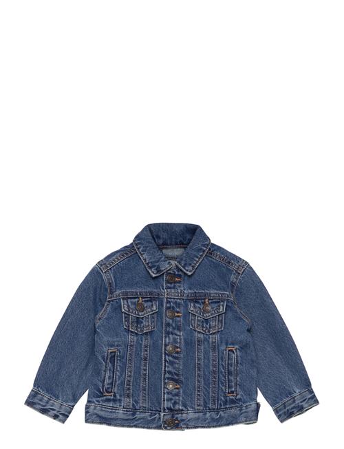 Cotton Denim Jacket Mango Blue