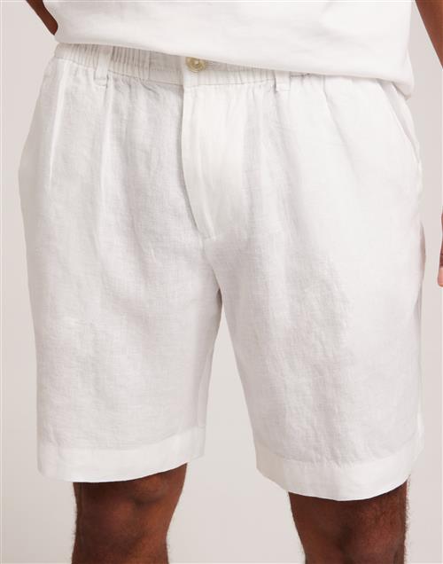 Jack & Jones Jpstbill Jjlawrence Linen Short Ln Hørshorts Hvid