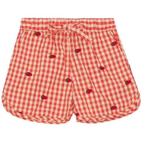 Flöss Molly Ginghamt Shorts Berry | Rød | 110 cm