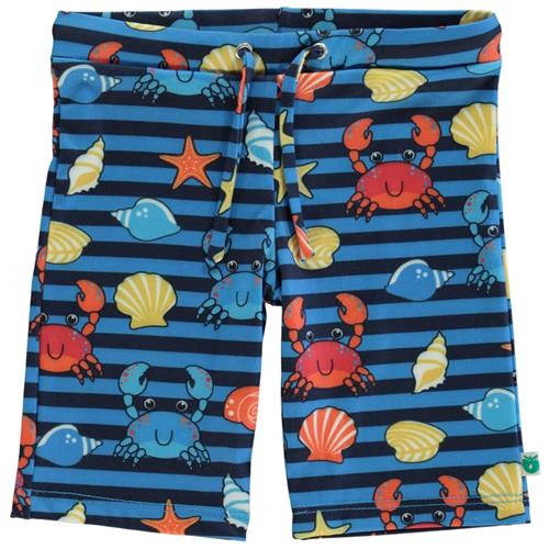 Se Småfolk Mønstrete Badebukser Med Krabber Brilliant Blue | Blå | 7-8 years ved Babyshop