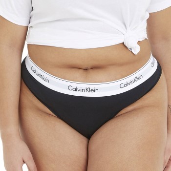 Calvin Klein Trusser Modern Cotton Plus Thong Sort 3XL Dame