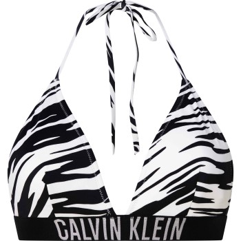 Se Calvin Klein Print Triangle Bikini Top Zebra Large Dame ved Timarco