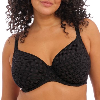 Elomi Bazaruto Underwire Plunge Bikini Top Sort polyamid I 75 Dame