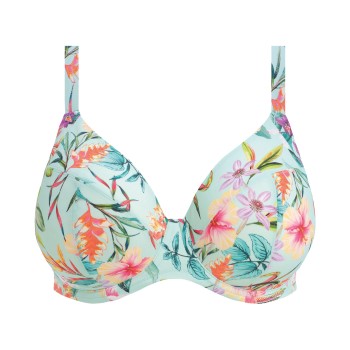 Elomi Sunshine Cove Underwire Plunge Bikini Top Blå Mønster F 80 Dame