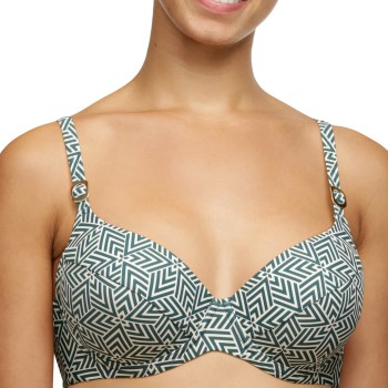 Femilet Aztec Java Sustainable UW Bikini Bra Grøn Mønster polyamid G 75 Dame