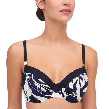 Se Femilet Honduras Underwired Bikini Bra Blå/Hvid E 75 Dame ved Timarco