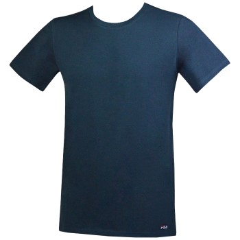 Se FILA Round Neck T-Shirt Navy bomuld Medium Herre ved Timarco