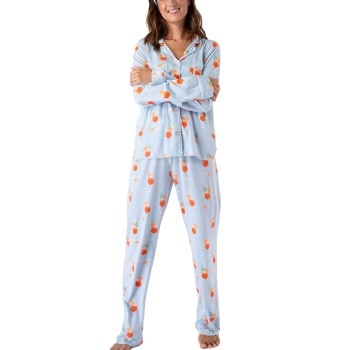 Se PJ Salvage Playful Prints Long Pyjamas Blå Mønster Small Dame ved Timarco