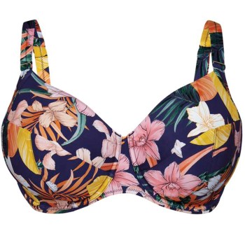 Rosa Faia Tropical Sunset Bikini Top Blå m. blomste H 40 Dame