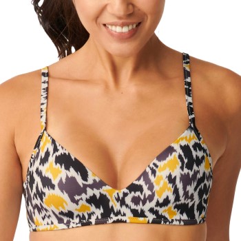 Sloggi Shore Fancy Guppy Bikini Top Sort/Gul S+ Dame