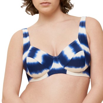 Triumph Summer Fizz W 01 Bikini Top Blå/Hvid polyamid C 44 Dame